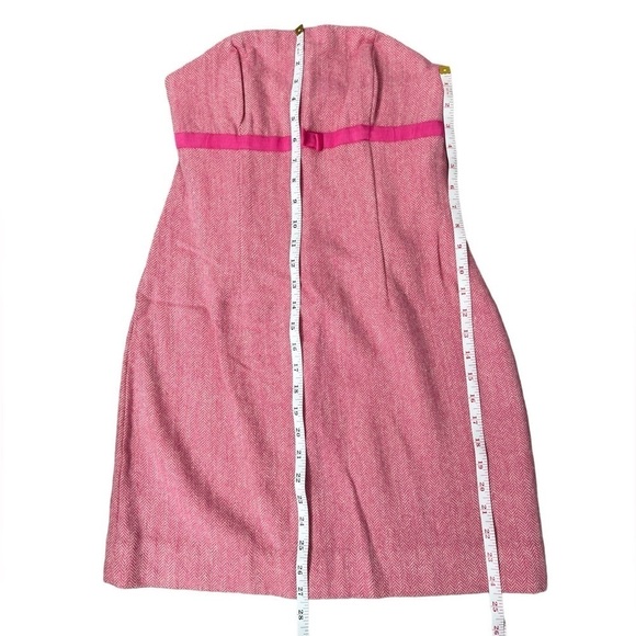 Wool Lilly Pulitzer Pink Strapless Dress - Size 6 - Picture 9 of 11